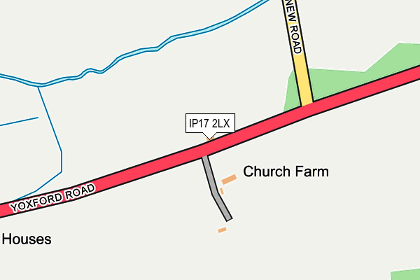 IP17 2LX map - OS OpenMap – Local (Ordnance Survey)