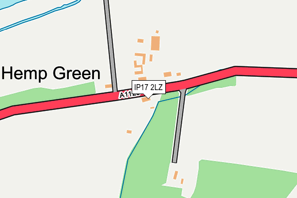 IP17 2LZ map - OS OpenMap – Local (Ordnance Survey)