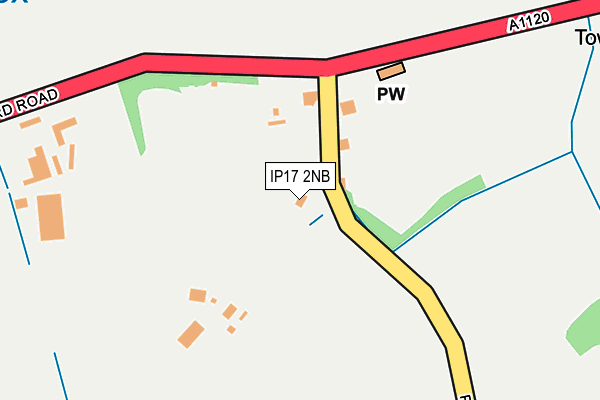 IP17 2NB map - OS OpenMap – Local (Ordnance Survey)