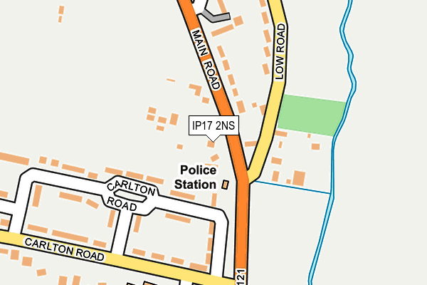 IP17 2NS map - OS OpenMap – Local (Ordnance Survey)