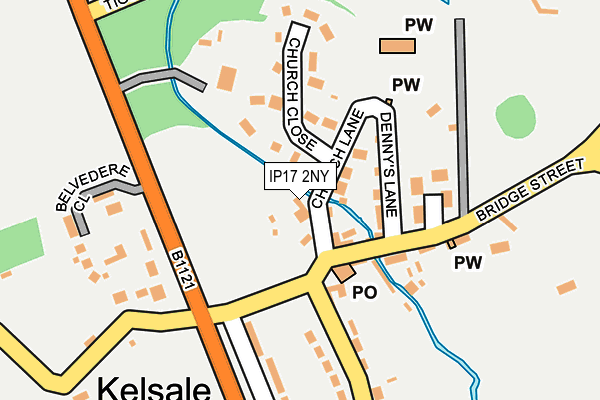 IP17 2NY map - OS OpenMap – Local (Ordnance Survey)