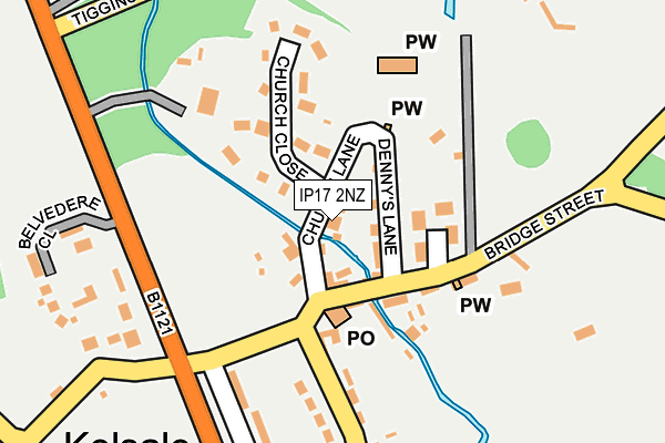 IP17 2NZ map - OS OpenMap – Local (Ordnance Survey)