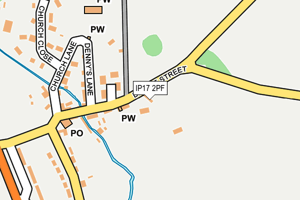 IP17 2PF map - OS OpenMap – Local (Ordnance Survey)