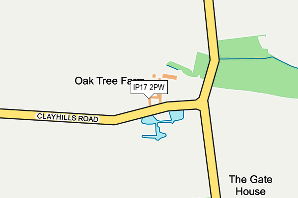 IP17 2PW map - OS OpenMap – Local (Ordnance Survey)