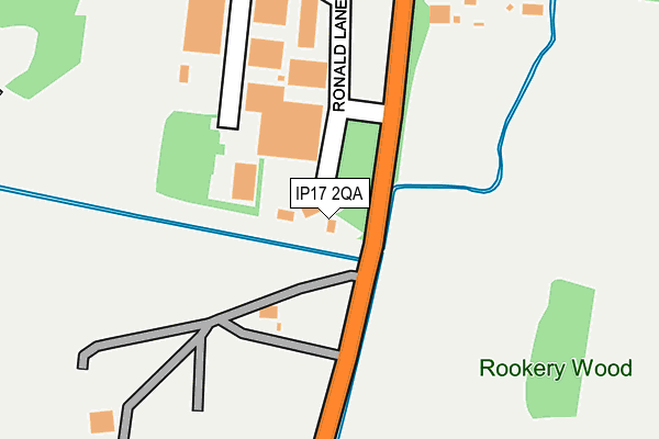 IP17 2QA map - OS OpenMap – Local (Ordnance Survey)