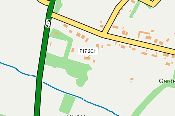 IP17 2QH map - OS OpenMap – Local (Ordnance Survey)