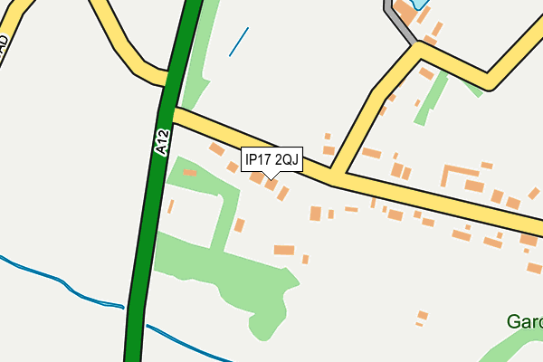 IP17 2QJ map - OS OpenMap – Local (Ordnance Survey)