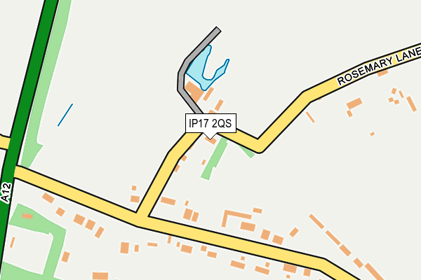 IP17 2QS map - OS OpenMap – Local (Ordnance Survey)