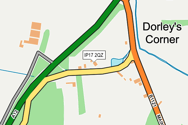 IP17 2QZ map - OS OpenMap – Local (Ordnance Survey)