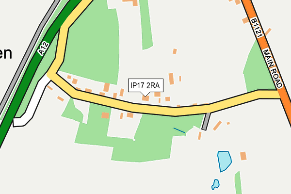 IP17 2RA map - OS OpenMap – Local (Ordnance Survey)