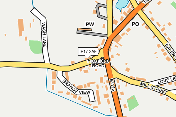IP17 3AF map - OS OpenMap – Local (Ordnance Survey)