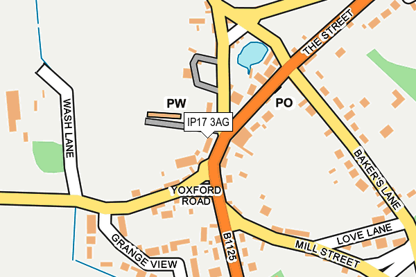 IP17 3AG map - OS OpenMap – Local (Ordnance Survey)