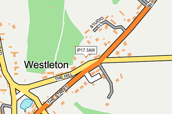 IP17 3AW map - OS OpenMap – Local (Ordnance Survey)