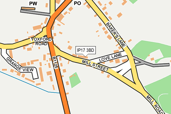IP17 3BD map - OS OpenMap – Local (Ordnance Survey)