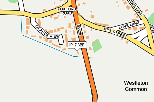 IP17 3BE map - OS OpenMap – Local (Ordnance Survey)