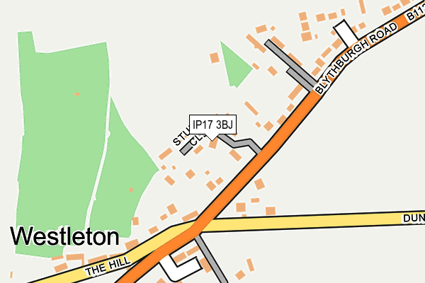 IP17 3BJ map - OS OpenMap – Local (Ordnance Survey)