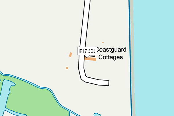 IP17 3DJ map - OS OpenMap – Local (Ordnance Survey)