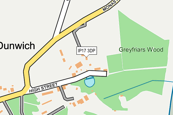 IP17 3DP map - OS OpenMap – Local (Ordnance Survey)