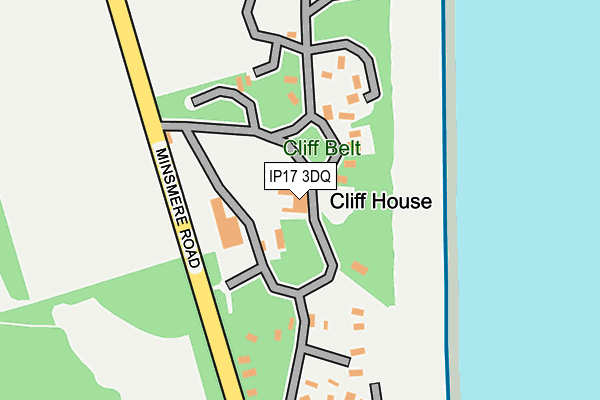 IP17 3DQ map - OS OpenMap – Local (Ordnance Survey)