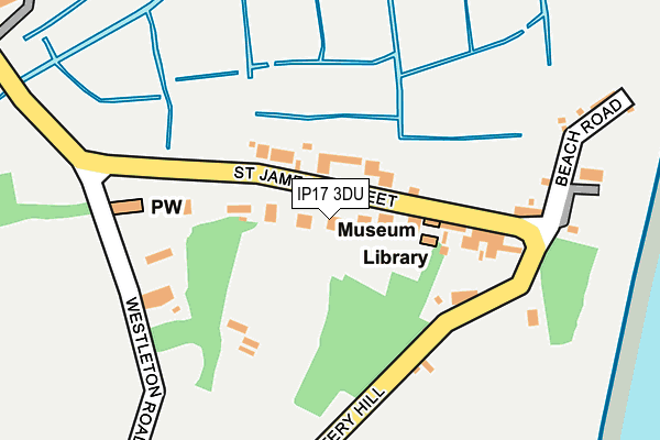 IP17 3DU map - OS OpenMap – Local (Ordnance Survey)