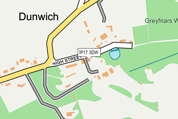 IP17 3DW map - OS OpenMap – Local (Ordnance Survey)