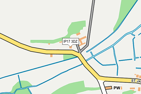IP17 3DZ map - OS OpenMap – Local (Ordnance Survey)