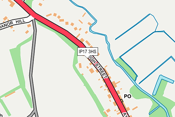 IP17 3HS map - OS OpenMap – Local (Ordnance Survey)