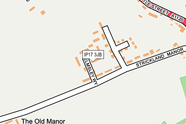 IP17 3JB map - OS OpenMap – Local (Ordnance Survey)