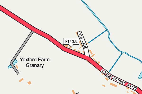 IP17 3JL map - OS OpenMap – Local (Ordnance Survey)