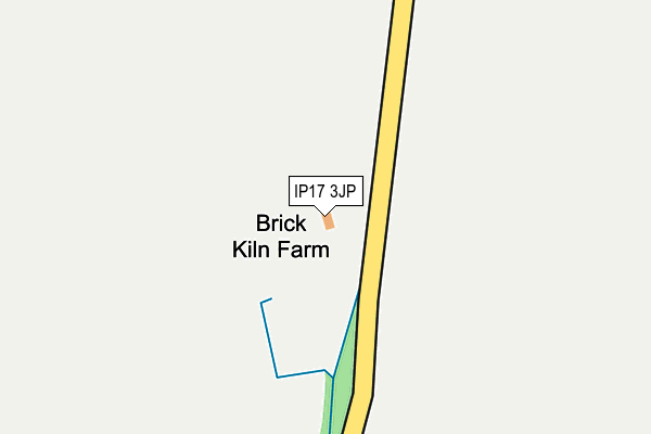 IP17 3JP map - OS OpenMap – Local (Ordnance Survey)