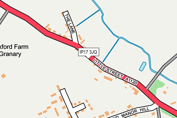 IP17 3JQ map - OS OpenMap – Local (Ordnance Survey)