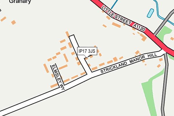 IP17 3JS map - OS OpenMap – Local (Ordnance Survey)