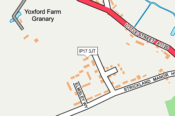 IP17 3JT map - OS OpenMap – Local (Ordnance Survey)