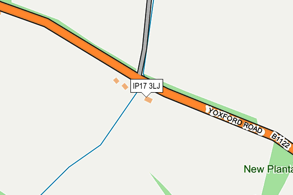 IP17 3LJ map - OS OpenMap – Local (Ordnance Survey)