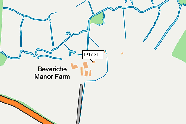 IP17 3LL map - OS OpenMap – Local (Ordnance Survey)