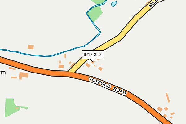 IP17 3LX map - OS OpenMap – Local (Ordnance Survey)