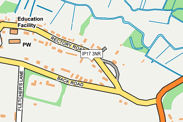 IP17 3NR map - OS OpenMap – Local (Ordnance Survey)