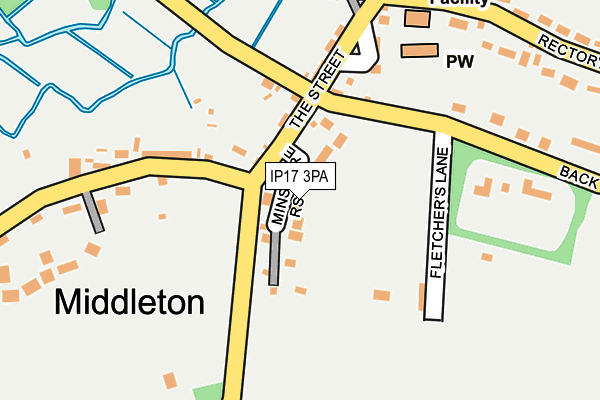 IP17 3PA map - OS OpenMap – Local (Ordnance Survey)