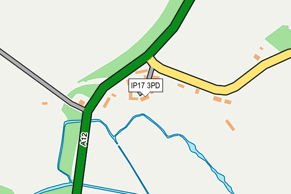 IP17 3PD map - OS OpenMap – Local (Ordnance Survey)