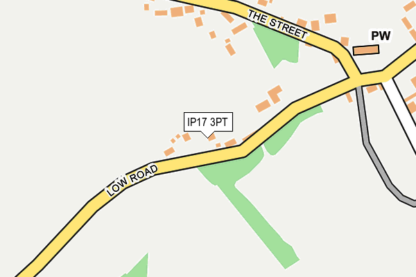IP17 3PT map - OS OpenMap – Local (Ordnance Survey)