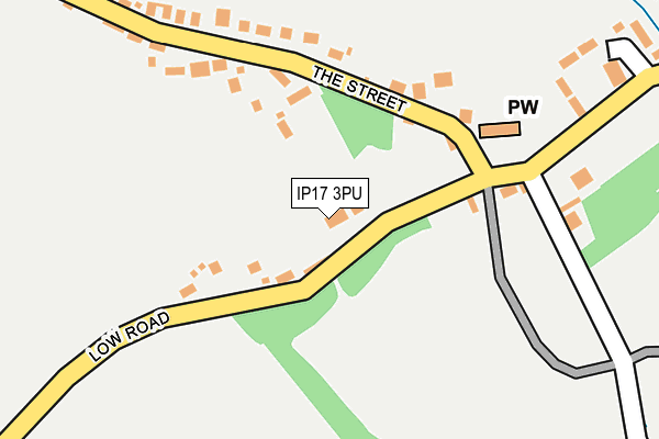 IP17 3PU map - OS OpenMap – Local (Ordnance Survey)