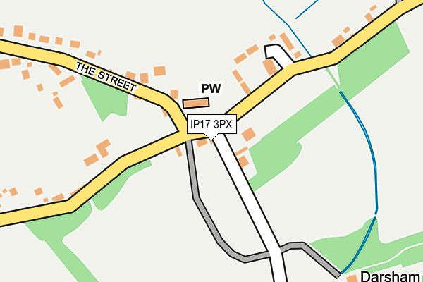 IP17 3PX map - OS OpenMap – Local (Ordnance Survey)