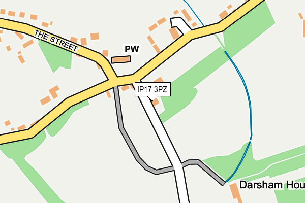 IP17 3PZ map - OS OpenMap – Local (Ordnance Survey)