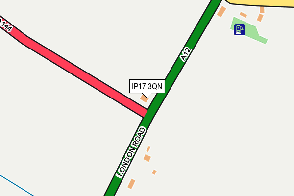 IP17 3QN map - OS OpenMap – Local (Ordnance Survey)