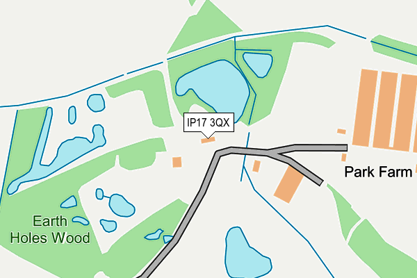 IP17 3QX map - OS OpenMap – Local (Ordnance Survey)