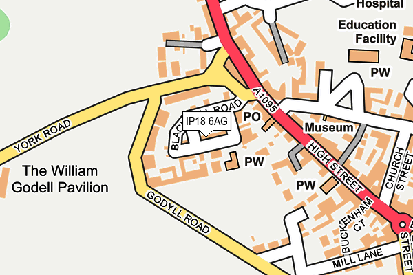 IP18 6AG map - OS OpenMap – Local (Ordnance Survey)