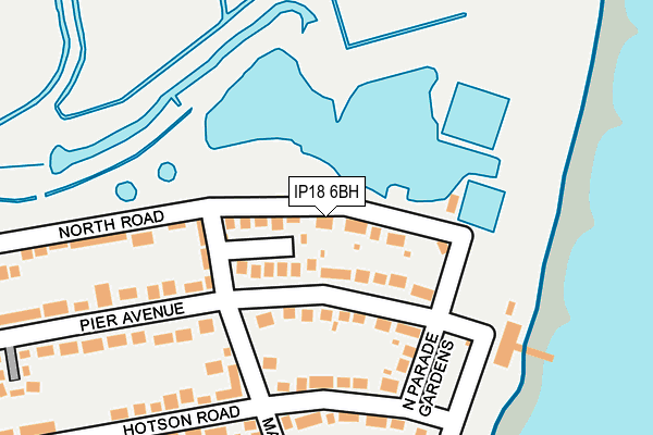 IP18 6BH map - OS OpenMap – Local (Ordnance Survey)