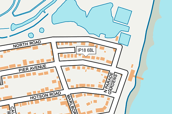 IP18 6BL map - OS OpenMap – Local (Ordnance Survey)