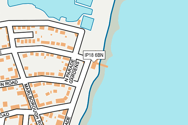 IP18 6BN map - OS OpenMap – Local (Ordnance Survey)