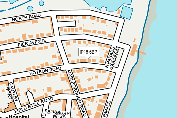 IP18 6BP map - OS OpenMap – Local (Ordnance Survey)